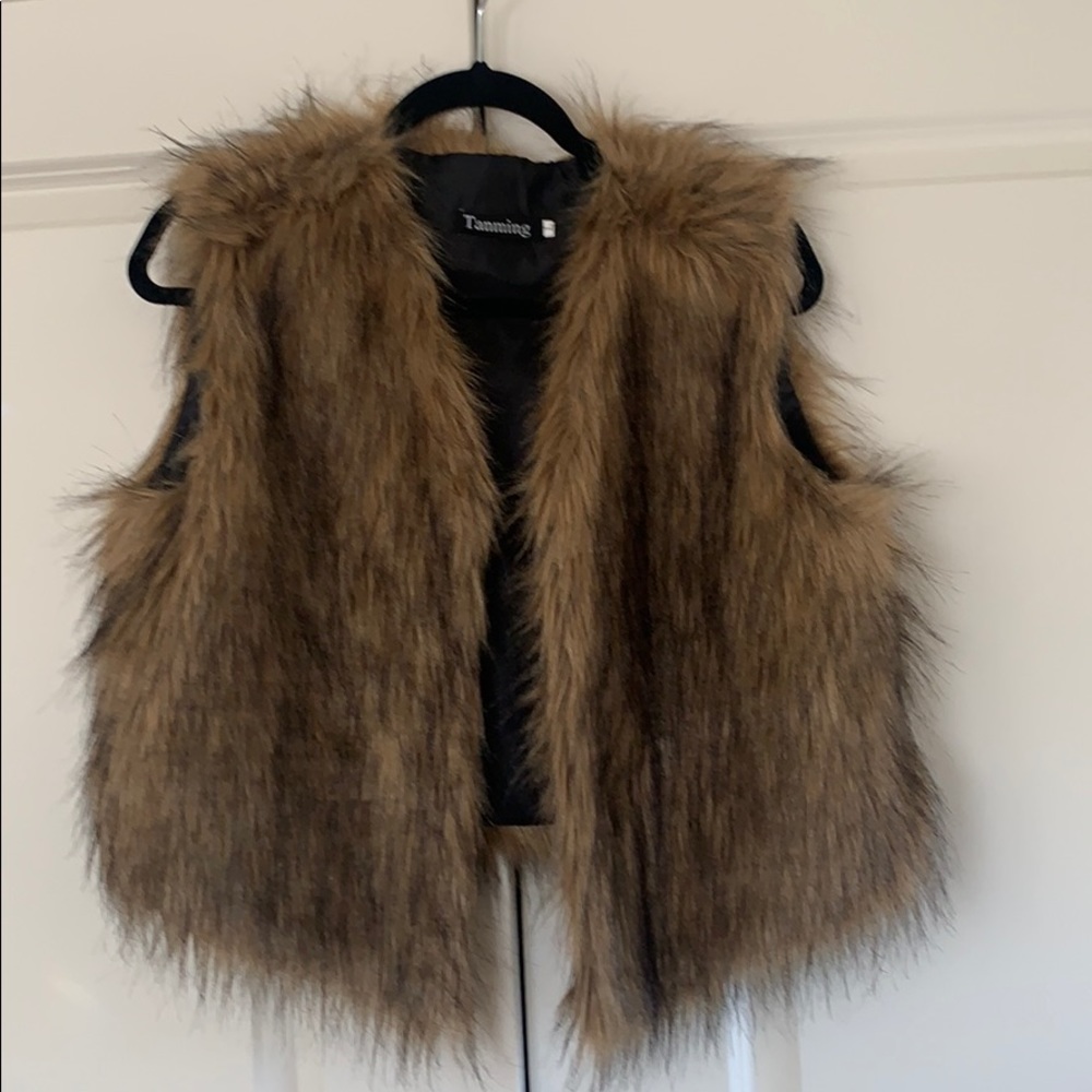 Faux fur vest